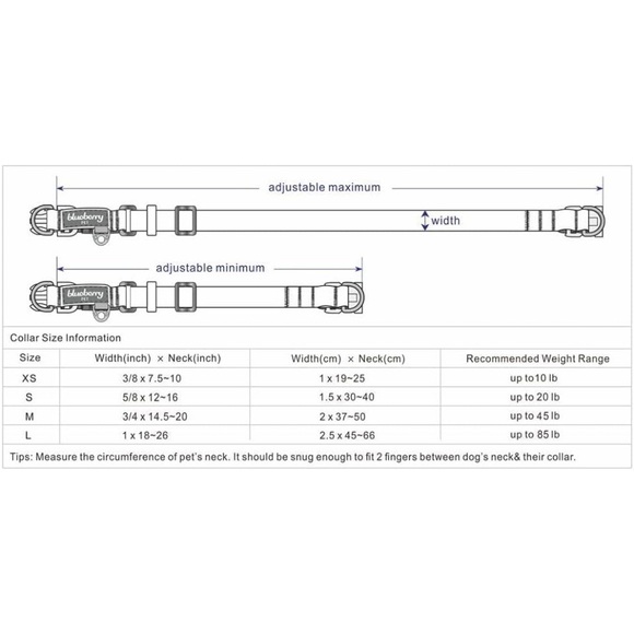 Blueberry Pet 3M Reflective Dog Collars | Adjustable Dog Collar w/Multi-Colored - Picture 10 of 11